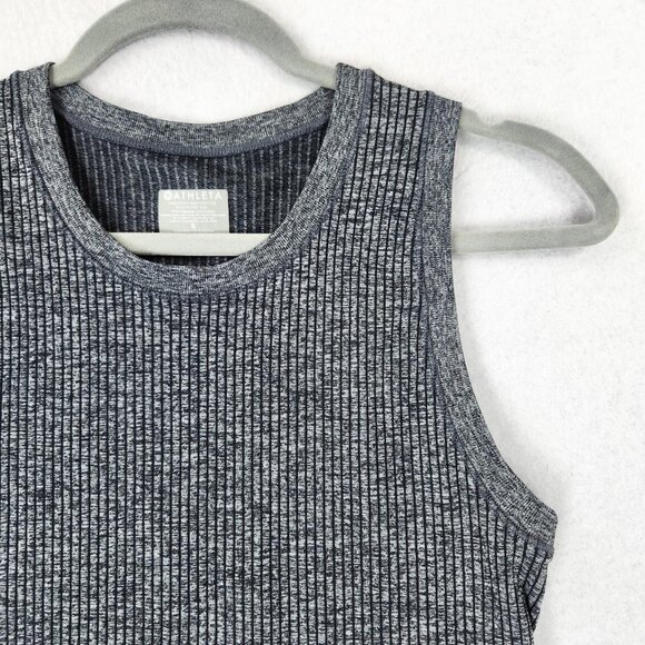 Athleta Shirt Womens Small Gray Ribbed Renew Knit Tank Top Sleeveless Casual - Picture 2 of 8